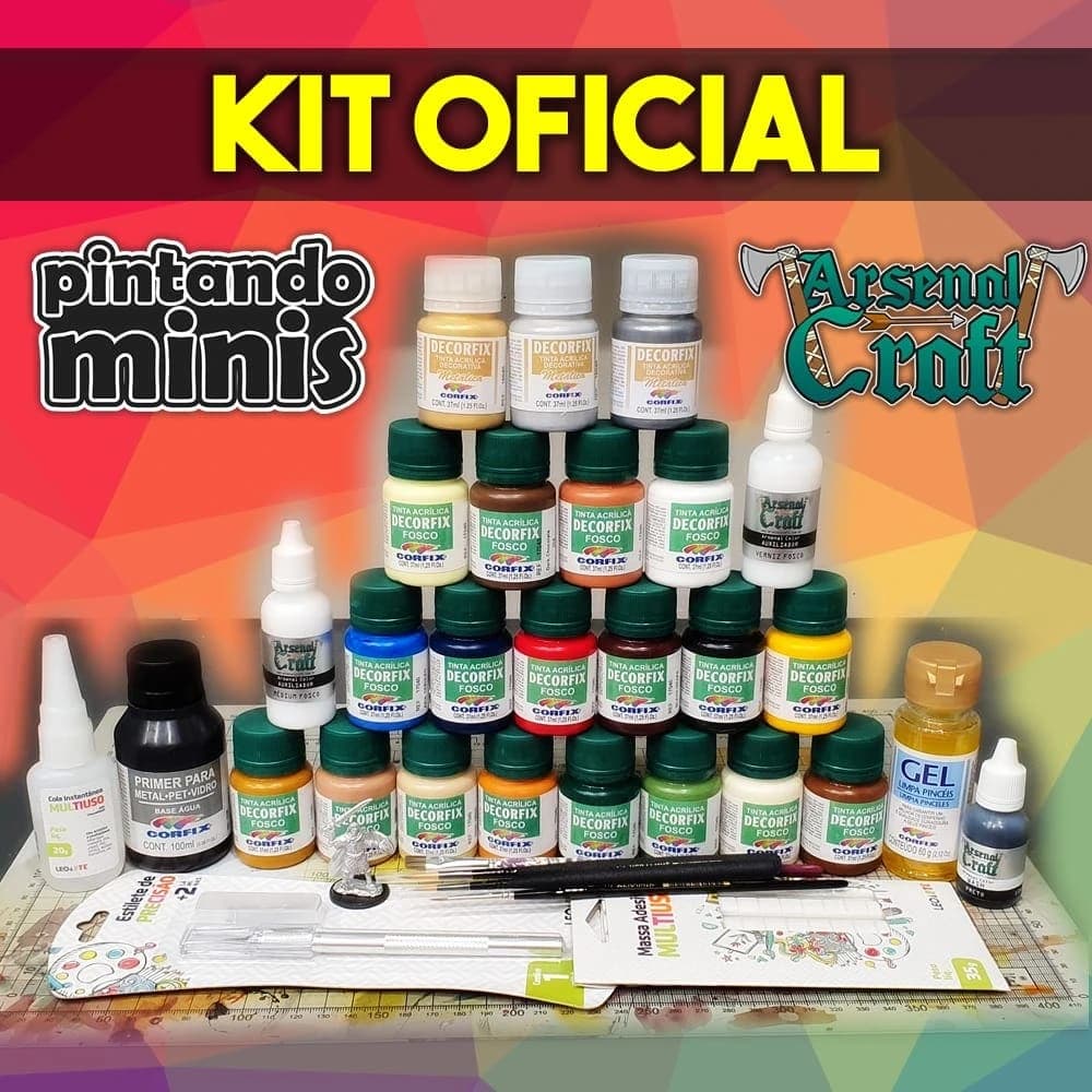 O kit de pintura para iniciantes oficial do Pintando Miniaturas